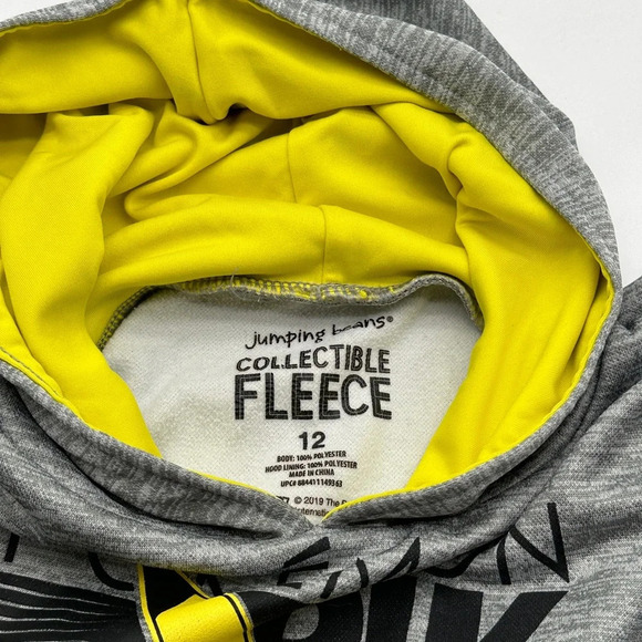 POKEMON PIKACHU Jumping Beans Youth Collectible Fleece Pullover Grey Size 12 - Picture 7 of 8